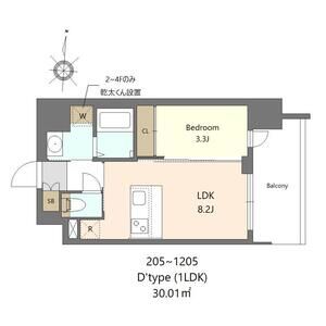 1LDK 間取り図