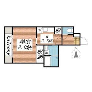 1K 間取り図
