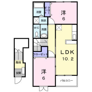 2LDK 間取り図