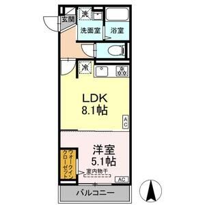 1LDK 間取り図