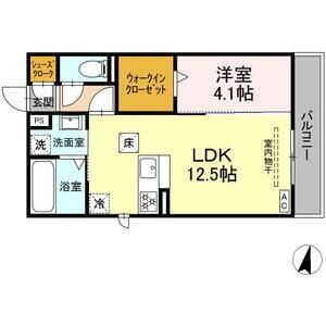 1LDK 間取り図