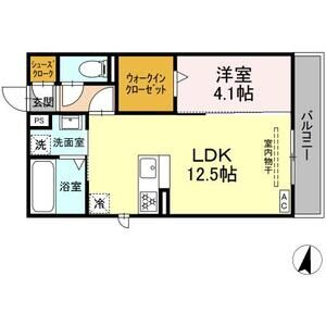 1LDK 間取り図
