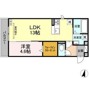 1LDK 間取り図