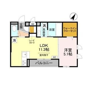 1LDK 間取り図