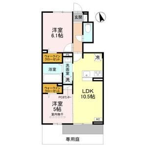 2LDK 間取り図