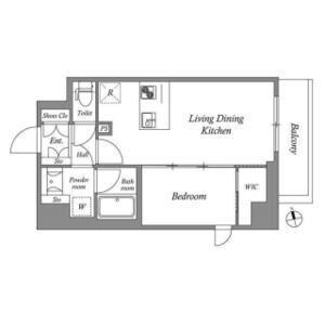 1LDK 間取り図