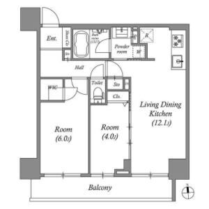 2LDK 間取り図