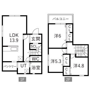 3LDK 間取り図