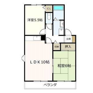 2LDK 間取り図