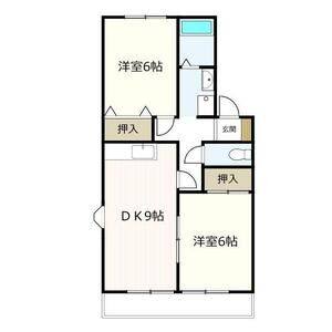 2DK 間取り図