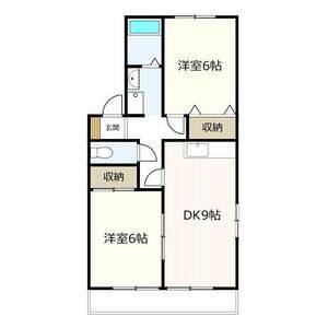 2DK 間取り図