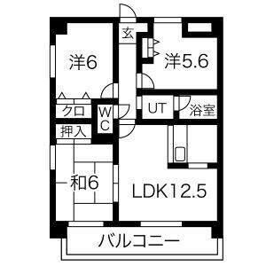 3LDK 間取り図