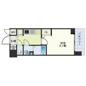 1K 間取り図