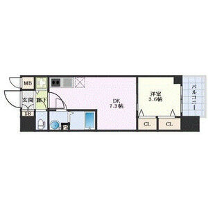 1DK 間取り図