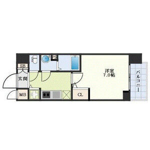 1K 間取り図