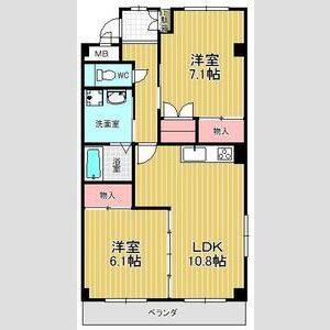 2LDK 間取り図