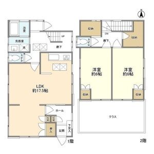 2LDK 間取り図