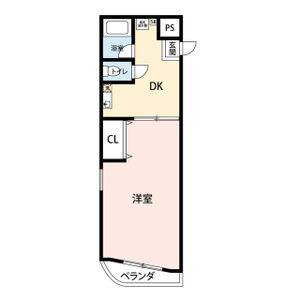 1DK 間取り図