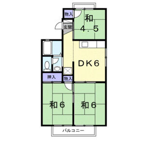 3DK 間取り図