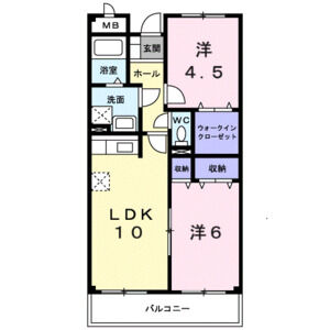 2LDK 間取り図