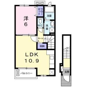1LDK 間取り図