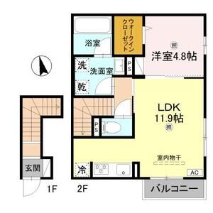 1LDK 間取り図