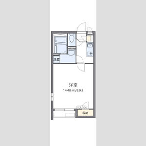 1K 間取り図