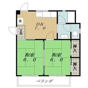 2DK 間取り図
