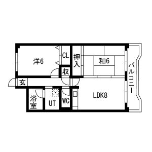 2LDK 間取り図