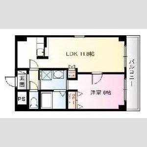 1LDK 間取り図