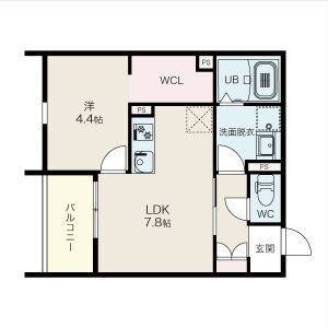1LDK 間取り図