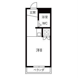 ワンルーム 間取り図