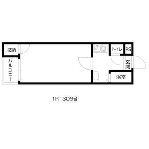 1K 間取り図