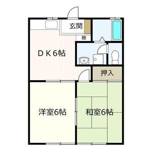 2DK 間取り図
