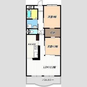 2LDK 間取り図