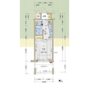 1K 間取り図