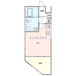 1DK 間取り図