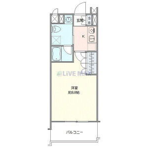 1K 間取り図
