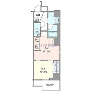 1DK 間取り図