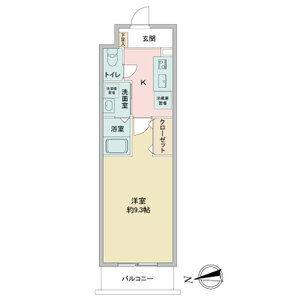1K 間取り図