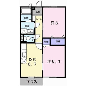 2DK 間取り図