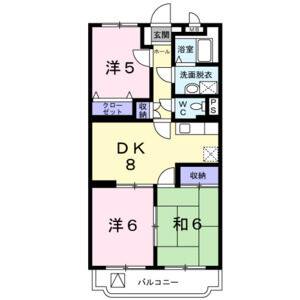 3DK 間取り図