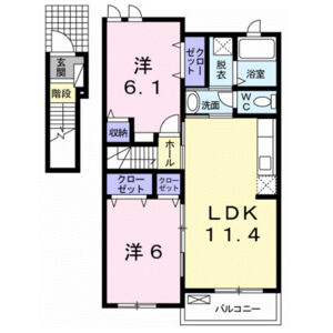 2LDK 間取り図