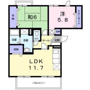 2LDK 間取り図
