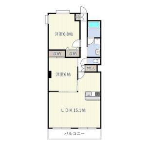 2LDK 間取り図