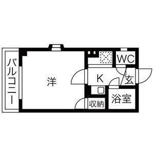 1K 間取り図