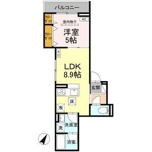 1LDK 間取り図