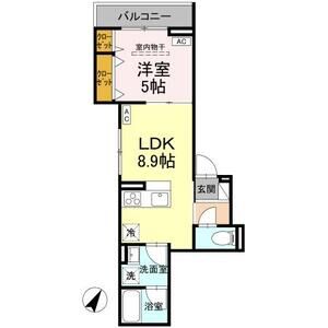 1LDK 間取り図