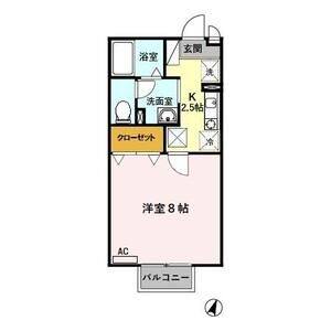 1K 間取り図