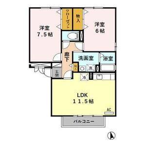 2LDK 間取り図